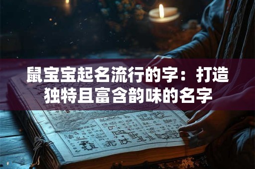 鼠宝宝起名流行的字：打造独特且富含韵味的名字