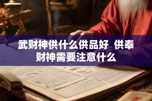 武财神供什么供品好 供奉财神需要注意什么 武财神供什么供品好 供奉财神需要注意什么
