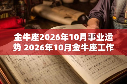 金牛座2026年10月事业运势 2026年10月金牛座工作运程详解 金牛座2026年10月事业运势 2026年10月金牛座工作运程详解