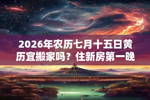 2026年农历七月十五日黄历宜搬家吗？住新房第一晚的禁忌