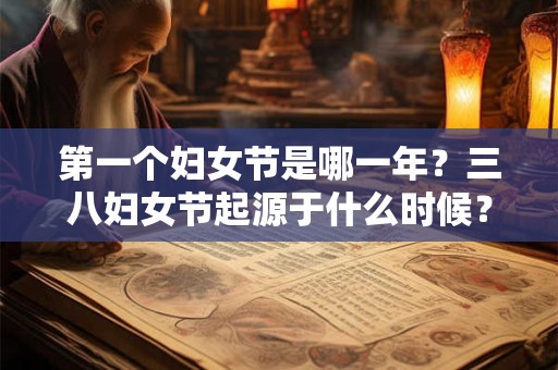 第一个妇女节是哪一年？三八妇女节起源于什么时候？