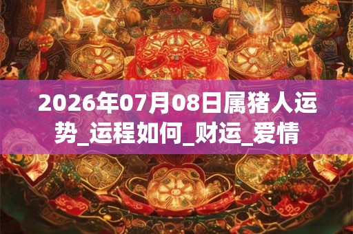 2026年07月08日属猪人运势_运程如何_财运_爱情