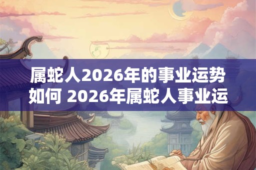 属蛇人2026年的事业运势如何 2026年属蛇人事业运势如何 属蛇人2026年的事业运势如何 2026年属蛇人事业运势如何