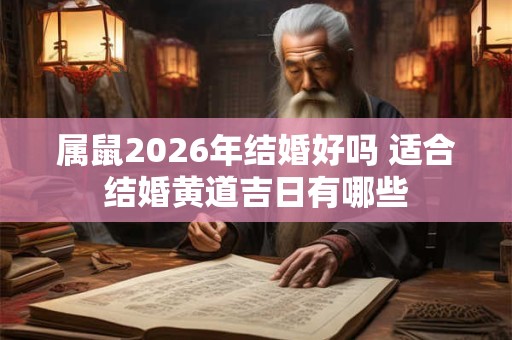 属鼠2026年结婚好吗 适合结婚黄道吉日有哪些