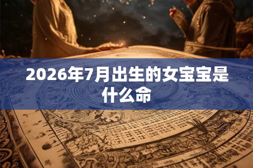 2026年7月出生的女宝宝是什么命 2026年7月出生的女宝宝是什么命