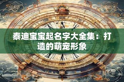 泰迪宝宝起名字大全集：打造的萌宠形象