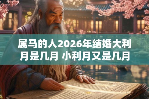 属马的人2026年结婚大利月是几月 小利月又是几月