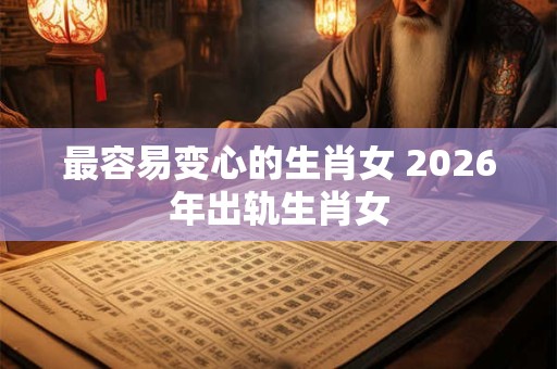 最容易变心的生肖女 2026年出轨生肖女