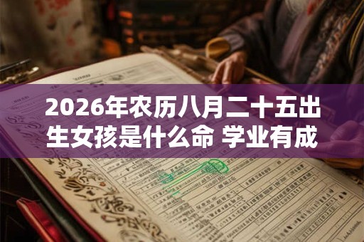 2026年农历八月二十五出生女孩是什么命 学业有成吗