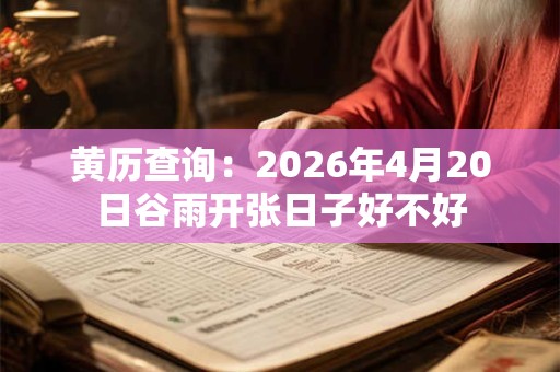 黄历查询：2026年4月20日谷雨开张日子好不好