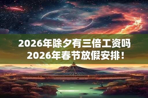 2026年除夕有三倍工资吗 2026年春节放假安排！