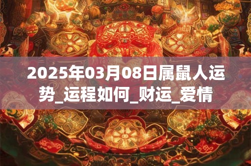2025年03月08日属鼠人运势_运程如何_财运_爱情