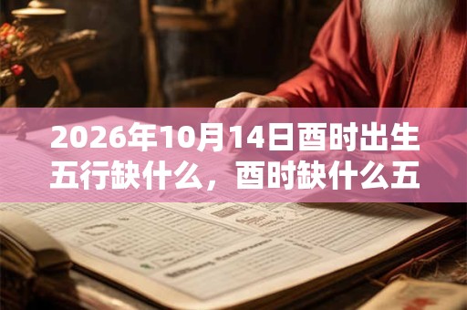 2026年10月14日酉时出生五行缺什么，酉时缺什么五行