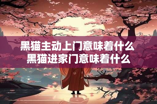 黑猫主动上门意味着什么 黑猫进家门意味着什么
