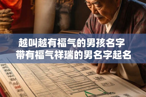越叫越有福气的男孩名字 带有福气祥瑞的男名字起名小技巧