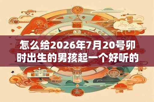 怎么给2026年7月20号卯时出生的男孩起一个好听的名字 怎么给2026年7月20号卯时出生的男孩起一个好听的名字