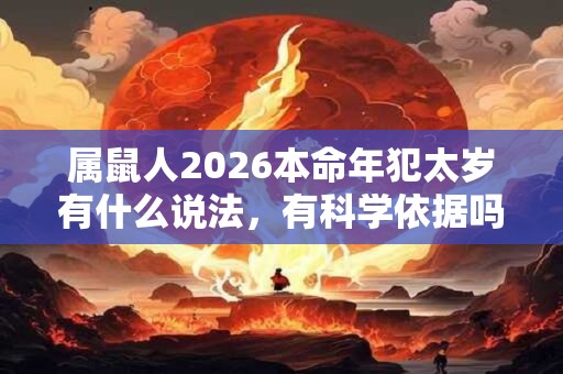 属鼠人2026本命年犯太岁有什么说法，有科学依据吗？