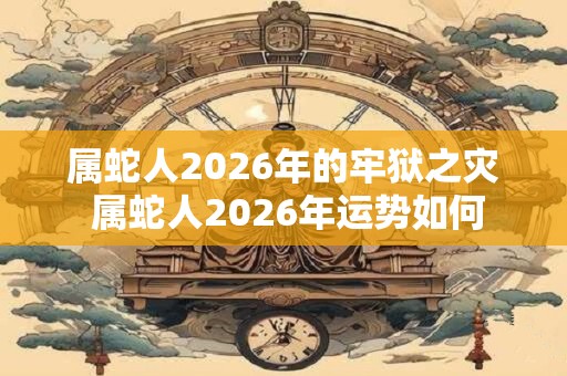 属蛇人2026年的牢狱之灾 属蛇人2026年运势如何 属蛇人2026年的牢狱之灾 属蛇人2026年运势如何