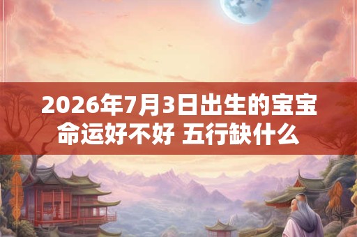 2026年7月3日出生的宝宝命运好不好 五行缺什么
