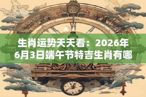生肖运势天天看：2026年6月3日端午节特吉生肖有哪些