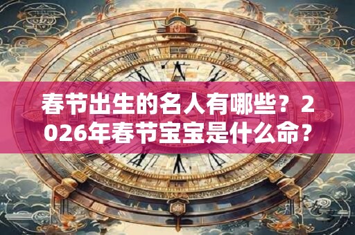 春节出生的名人有哪些？2026年春节宝宝是什么命？