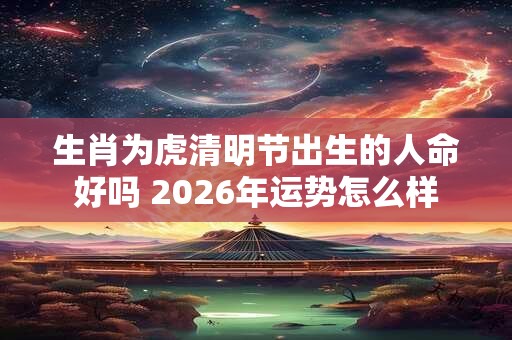 生肖为虎清明节出生的人命好吗 2026年运势怎么样 生肖为虎清明节出生的人命好吗 2026年运势怎么样