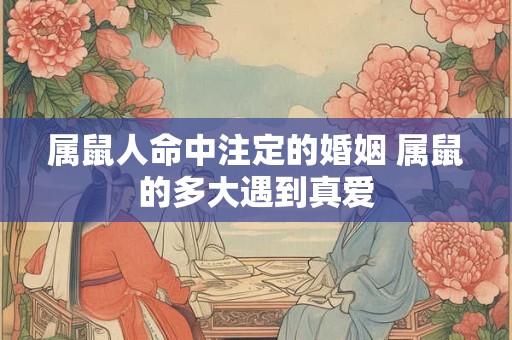 属鼠人命中注定的婚姻 属鼠的多大遇到真爱