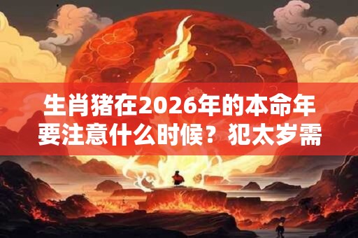 生肖猪在2026年的本命年要注意什么时候？犯太岁需要怎么化解？