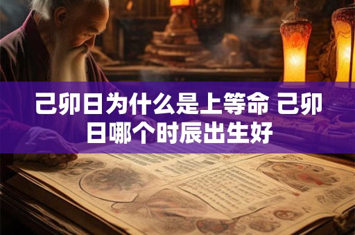 己卯日为什么是上等命 己卯日哪个时辰出生好