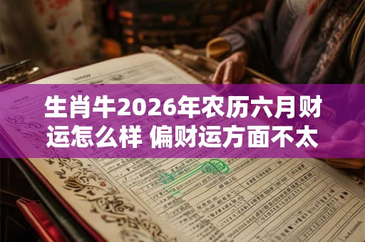 生肖牛2026年农历六月财运怎么样 偏财运方面不太理想 生肖牛2026年农历六月财运怎么样 偏财运方面不太理想