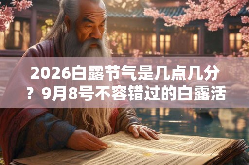 2026白露节气是几点几分?9月8号不容错过的白露活动 2026白露节气是几点几分?9月8号不容错过的白露活动