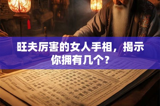 旺夫厉害的女人手相，揭示你拥有几个？