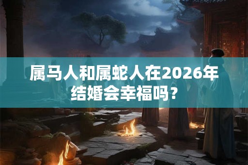 属马人和属蛇人在2026年结婚会幸福吗？