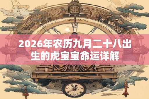 2026年农历九月二十八出生的虎宝宝命运详解