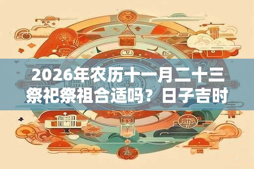 2026年农历十一月二十三祭祀祭祖合适吗？日子吉时有哪些？