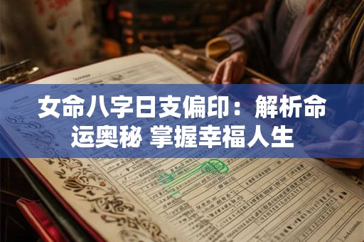 女命八字日支偏印：解析命运奥秘 掌握幸福人生