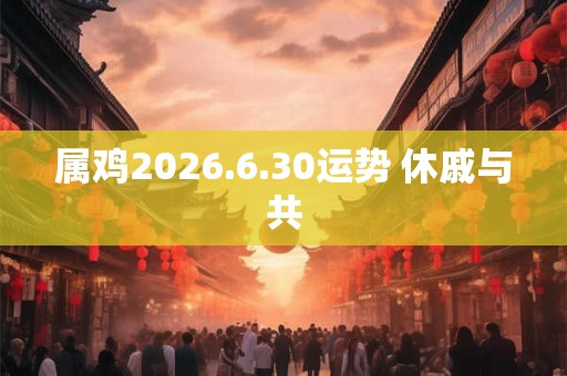 属鸡2026.6.30运势 休戚与共