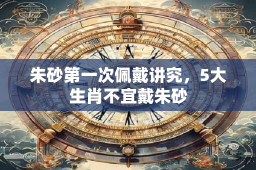 朱砂第一次佩戴讲究，5大生肖不宜戴朱砂