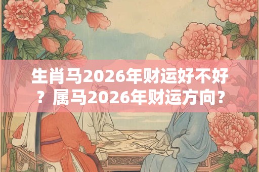 生肖马2026年财运好不好？属马2026年财运方向？
