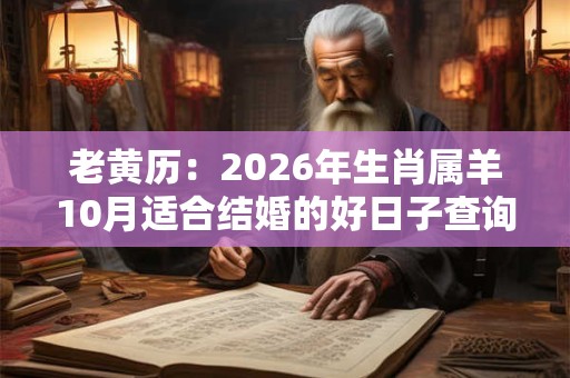 老黄历:2026年生肖属羊10月适合结婚的好日子查询 老黄历:2026年生肖属羊10月适合结婚的好日子查询