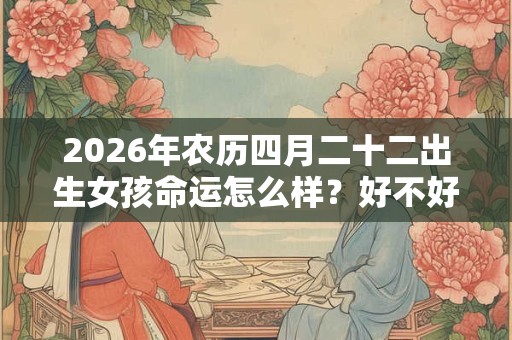 2026年农历四月二十二出生女孩命运怎么样？好不好？