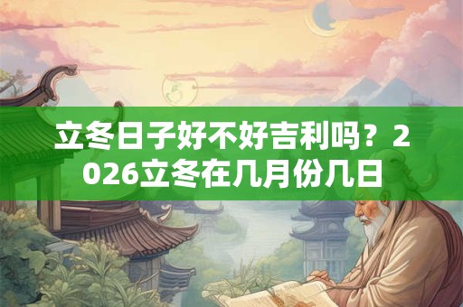 立冬日子好不好吉利吗?2026立冬在几月份几日 立冬日子好不好吉利吗?2026立冬在几月份几日