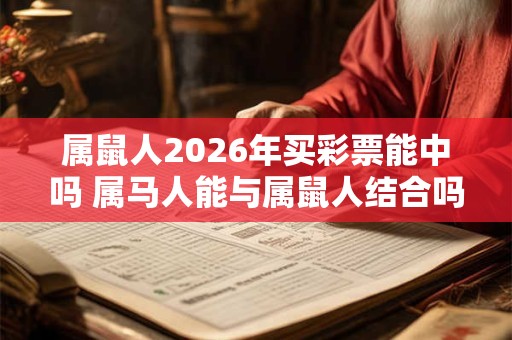 属鼠人2026年买彩票能中吗 属马人能与属鼠人结合吗 属鼠人2026年买彩票能中吗 属马人能与属鼠人结合吗