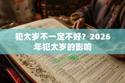 犯太岁不一定不好？2026年犯太岁的影响