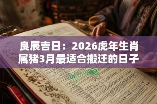 良辰吉日：2026虎年生肖属猪3月最适合搬迁的日子