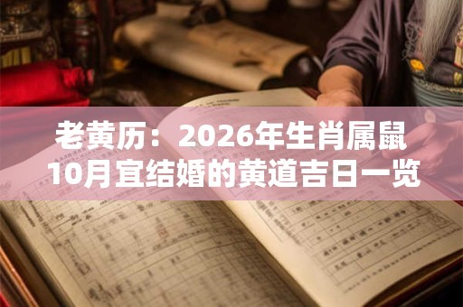 老黄历：2026年生肖属鼠10月宜结婚的黄道吉日一览表