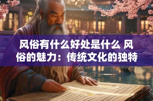 风俗有什么好处是什么 风俗的魅力：传统文化的独特价值