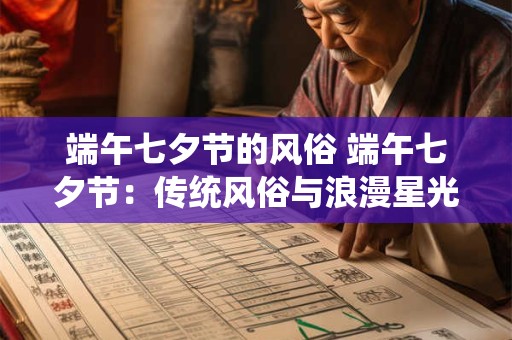 端午七夕节的风俗 端午七夕节：传统风俗与浪漫星光的交融