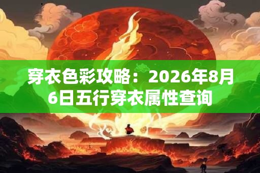 穿衣色彩攻略：2026年8月6日五行穿衣属性查询
