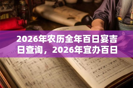 2026年农历全年百日宴吉日查询，2026年宜办百日宴的日子
